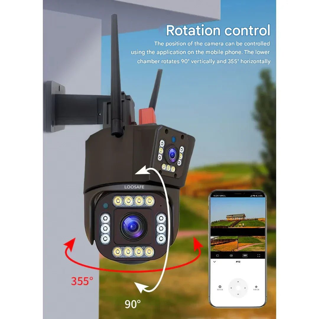 FORTICAM 4K - Caméra de sécurité sans fil solaire avec double objectif et vision nocturne