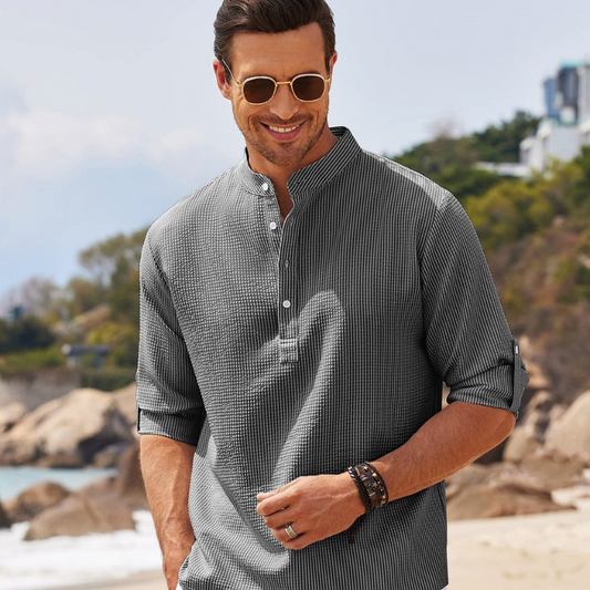 Camicia con collo alto "Comfort Elegante"