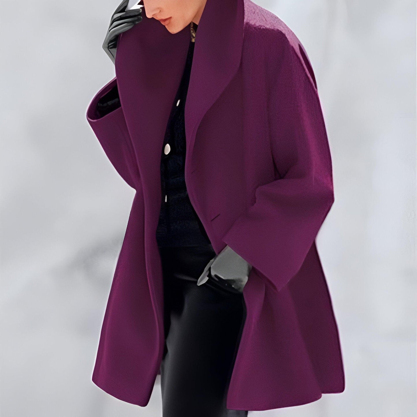 Elegant women's wool coat - Anna Collection 024